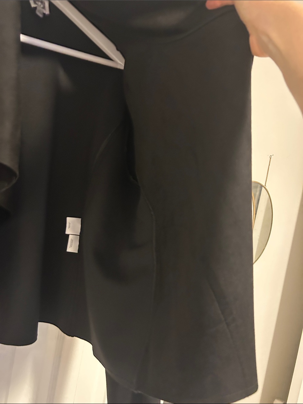 Anne Klein Black Draped Suede Open-Front Asymmetrical Jacket - Picture 9 of 15